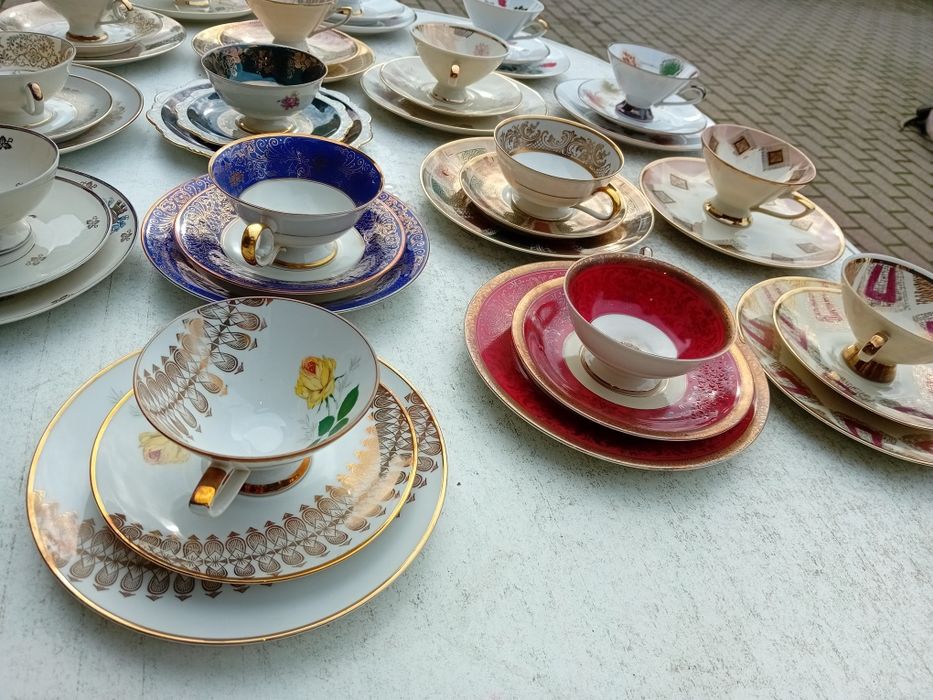 Porcelana trio filiżanka porcelanowa antyczna