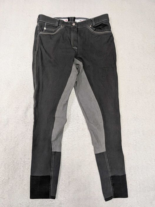 Szare grafitowe spodnie jeździeckie bryczesy by Weber ok. 38 - 40