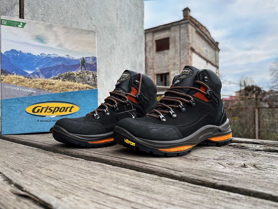 Мужские зимние термо ботинки Grisport Nero Nabuk Idrorepellen
