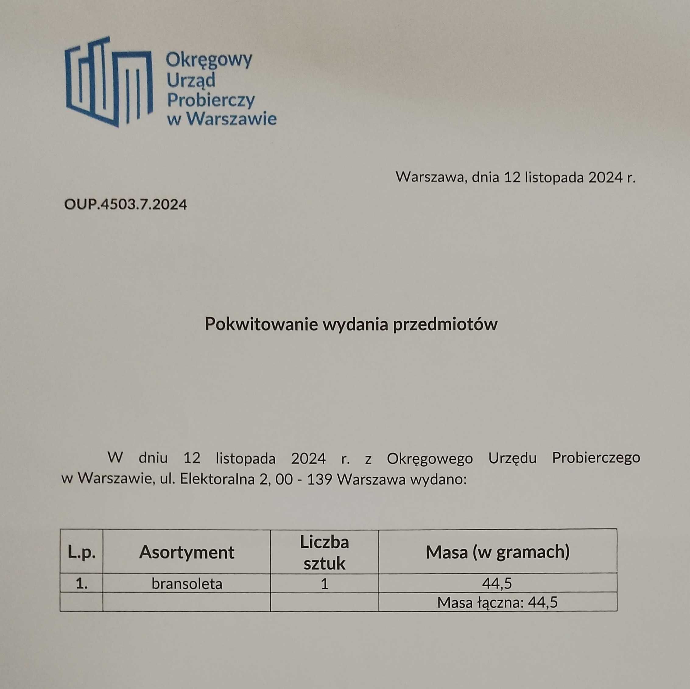 wysokiej jakości pozłacana bransoletka