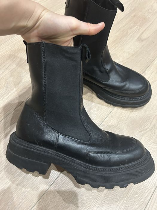 Ботинки ,сапоги мужские.Кожа.утепленные.41 размер.25,5 см стелька.