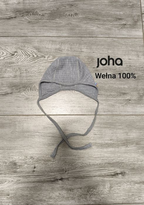 Czapka 100% wełna wool wełniana logo wyprawka poszukiwana modna Joha
