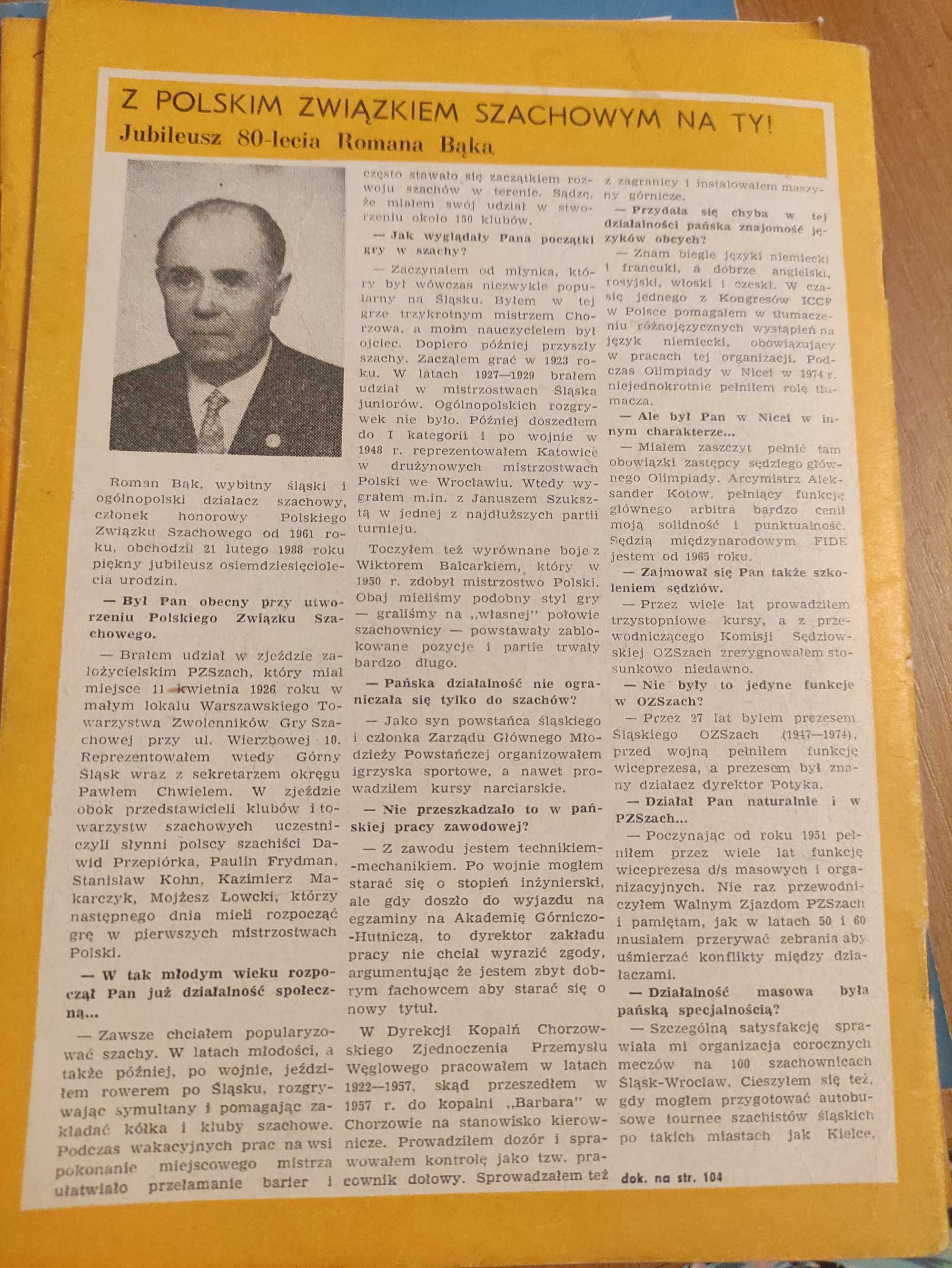 Czasopismo Szachy nr 4/88