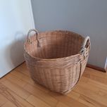 Kosz wiklinowy prl vintage
