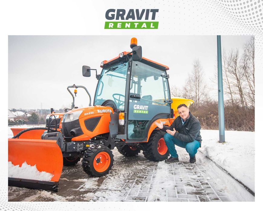 Wynajem zimowy traktorków do odśnieżania KUBOTA - CAŁA POLSKA