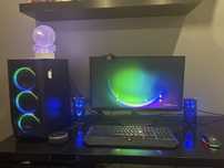 Setup gaming completo Pc+Monitor+Rato+Teclado+Colunas+Webcam
