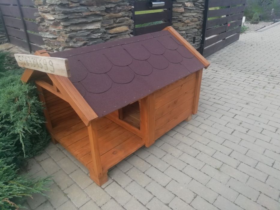 Buda dla średniego psa ocieplona Buldog ,Beagle, haski i inne.