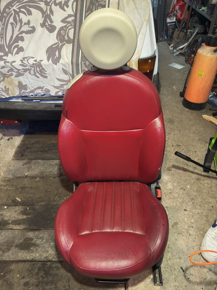 Fotele Kanapa Komplet FIAT 500 skórzane LIFT