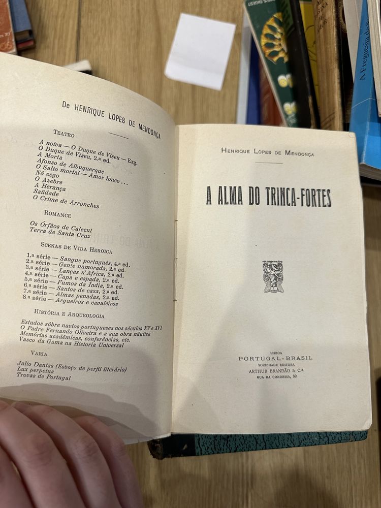 livro raro Henrique Lopes de Mendonça  - A Alma do Trinca-Fortes.