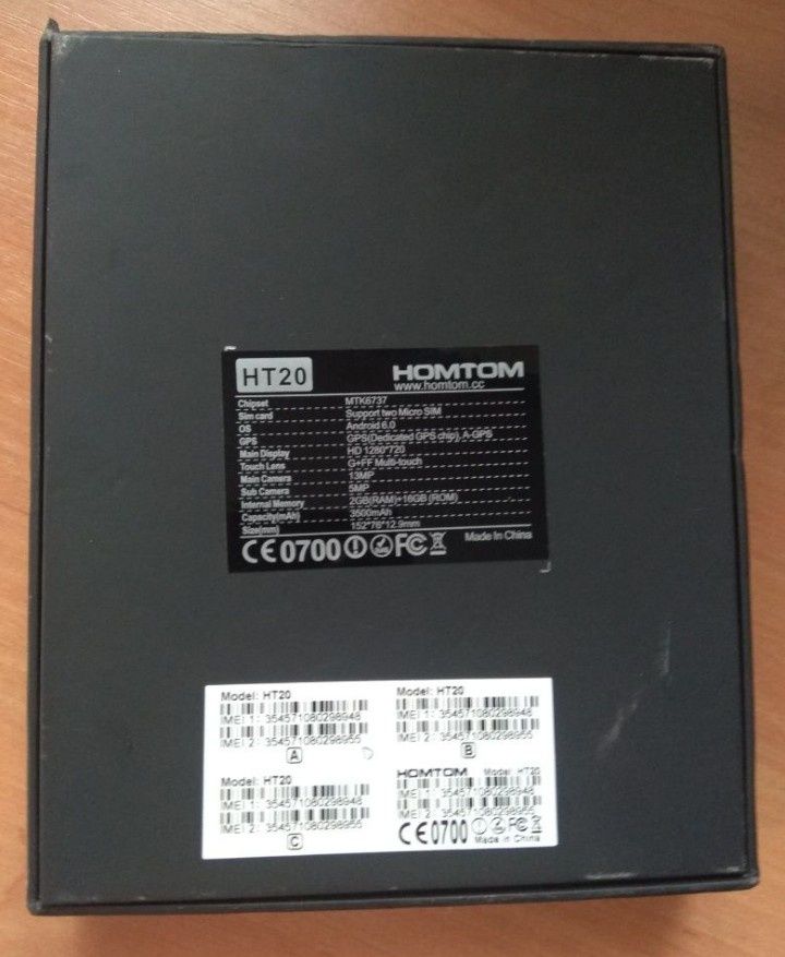 Смартфон защита ІР68 Homtom ht20 ударопрочный сенсорный телефон 2/64Г