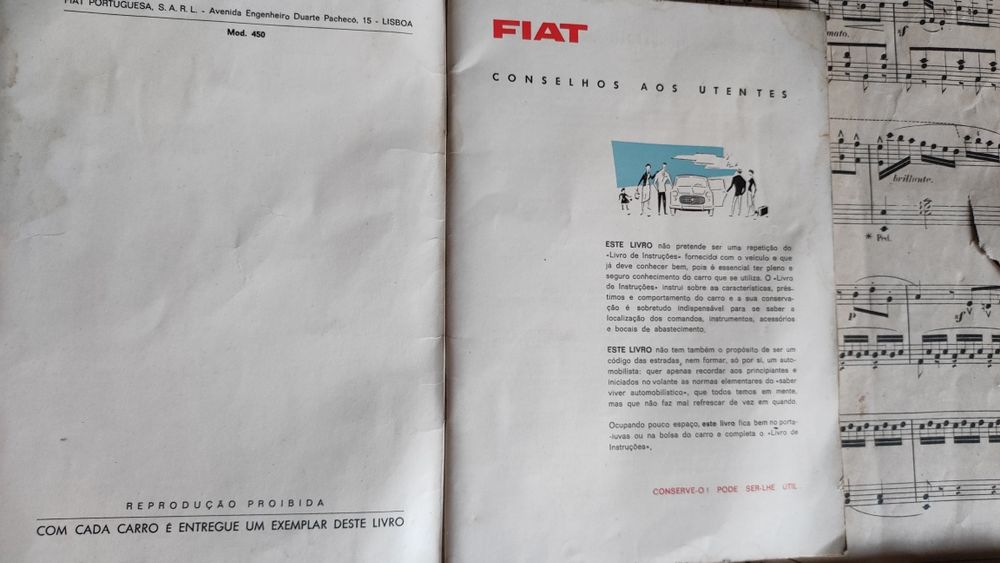 FIAT - Conselhos aos utentes - Livro Antigo
