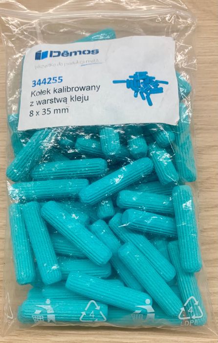 Kołki drewniane 8x35 z klejem