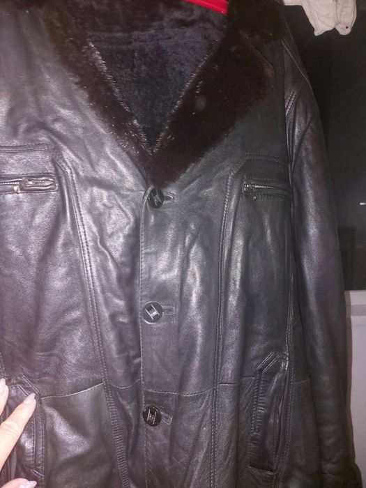 Куртка дубленка шкіряна