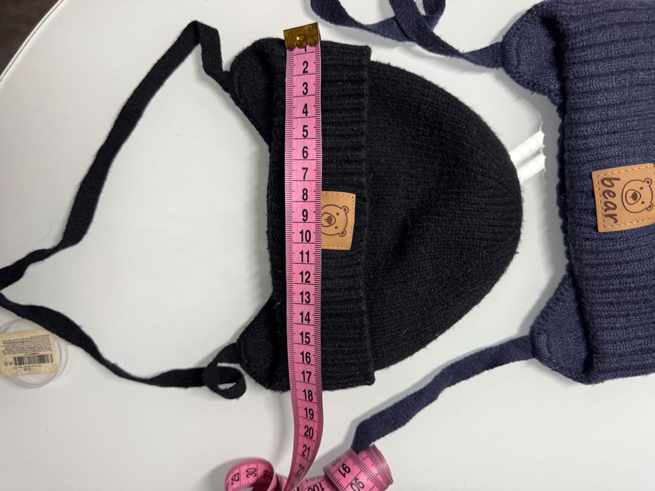 Вʼязані теплі шапки Zara на підкладці дитячі детские шапки на завязках