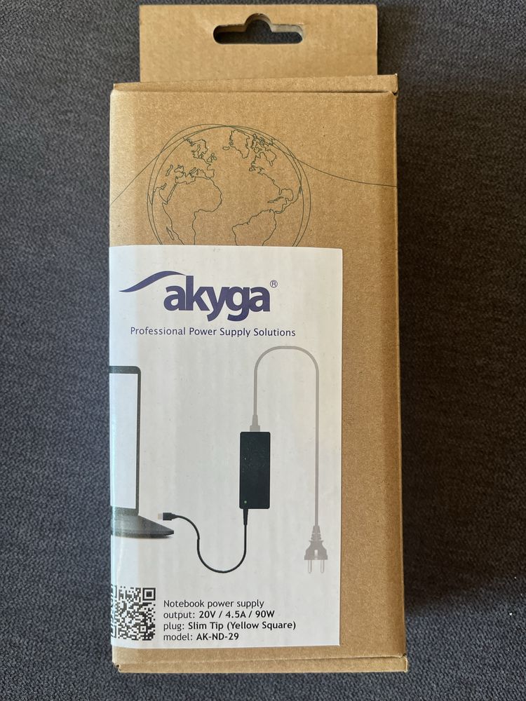 Zasilacz do laptopa akyga slim tip 90W