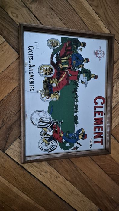 Lustro reklama  , stare lustro w drewnianej ramie