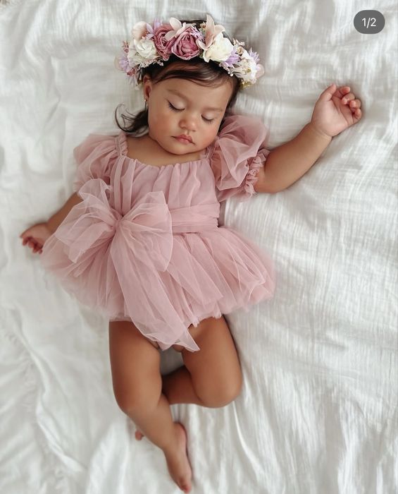 Наряд на фотосессию, нарядное платье-боди на девочку 6-9 мес. (74 см.)