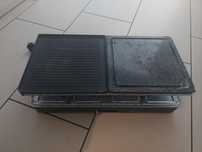grill elektryczny z płytą kamienną oraz robieniem raclette