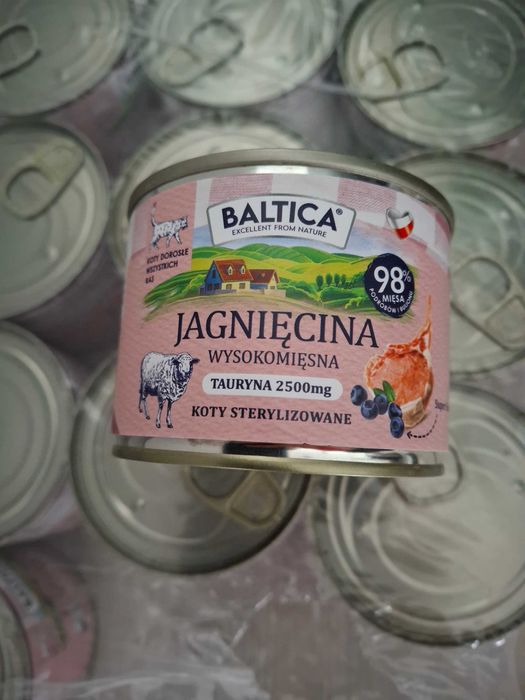 12x Karma mokra mono jagnięcina 185 g BALTICA dla kota