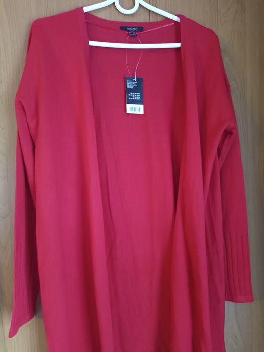 Żakiecik narzutka czerwony roz M -L