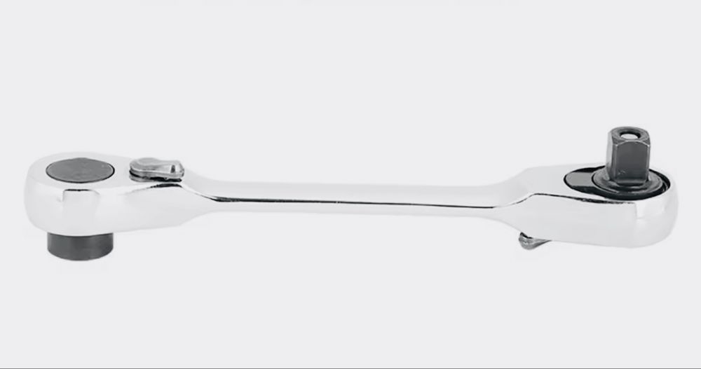 Мікро Трещотка реверсний гайковий ключ із подвійною головкою 1/4