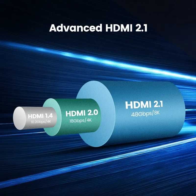 Кабель видео Ugreen HD135 HDMI v2.1 8K-60Hz 4K-120Hz 3D HDR10+ 2m