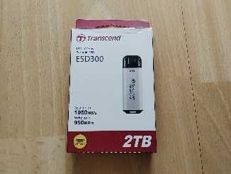 Disco SSD Externo Transcend ESD300S 2 TB USB-C -- NOVO!