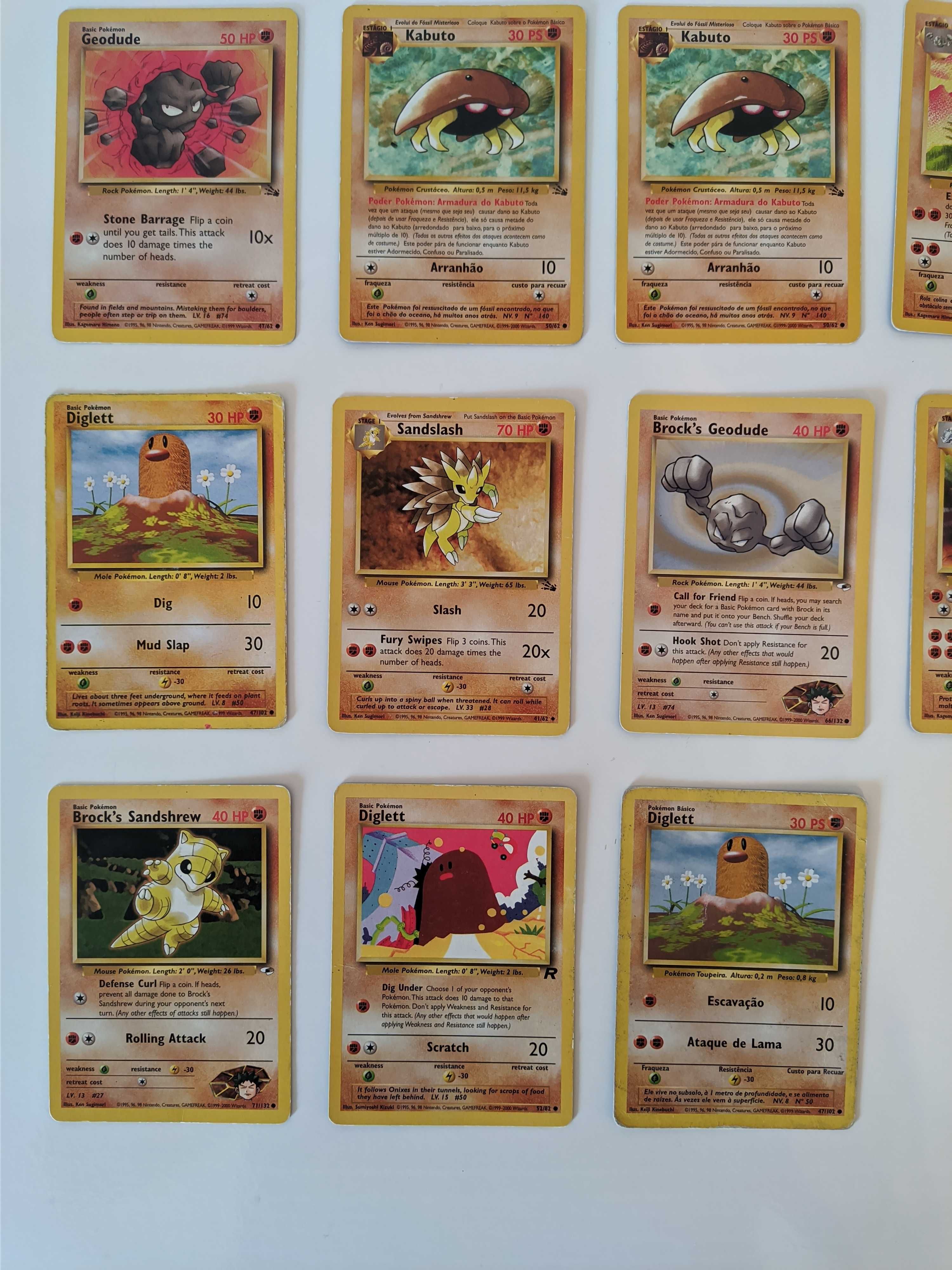 Cartas Pokémon - Tipo Luta (11 Cartas)