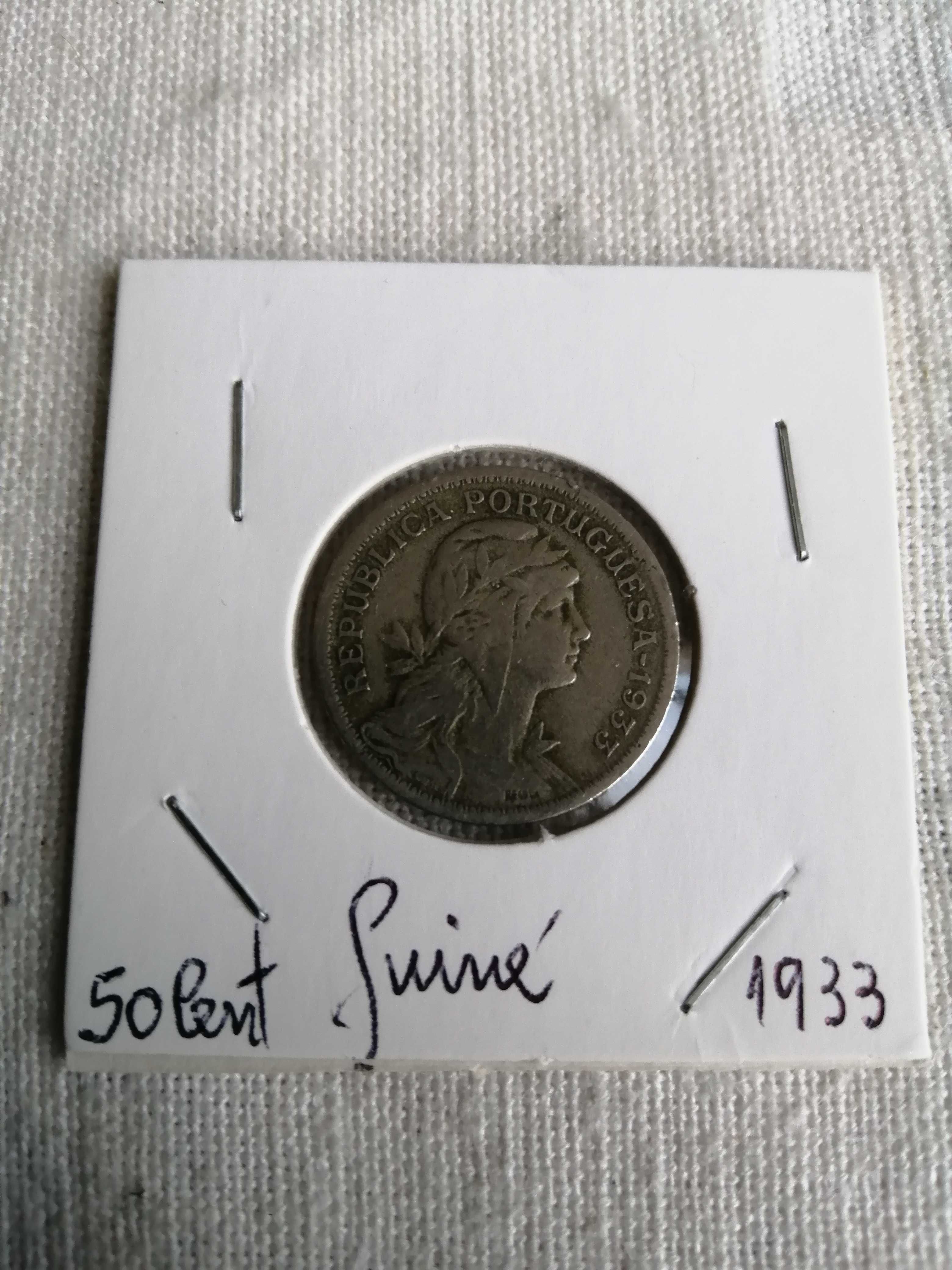 Moedas raras da Guiné, Cabo Verde de 50 centavos e de 1 escudo alpaca