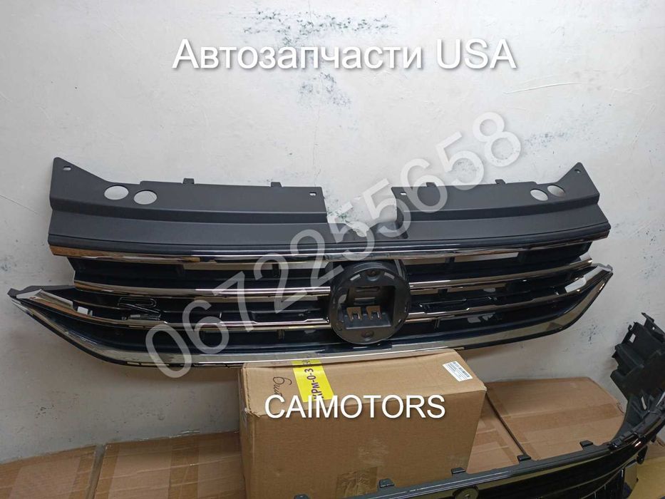 Решетка радиатора центральная гриль бампера Tiguan R-Line 07-24