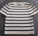 Zara sweterek dzianinowy wiskoza top w paseczki