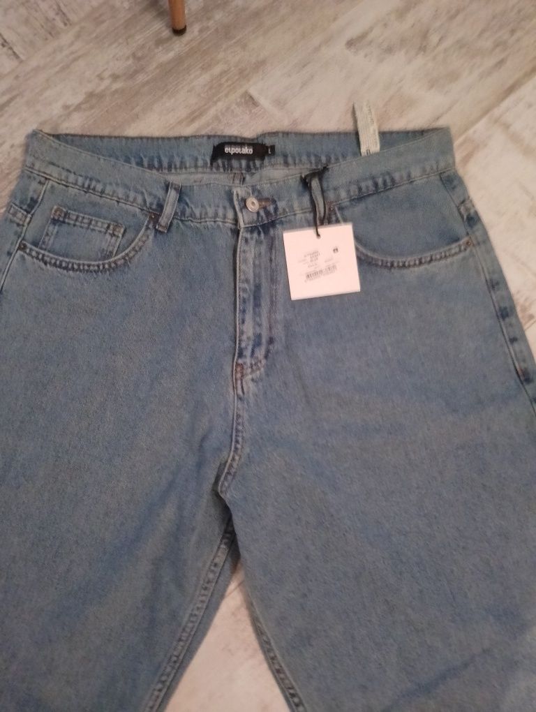 El Polako nowe z metką  hip hop spodnie jeansy baggy męskie rozmiar L