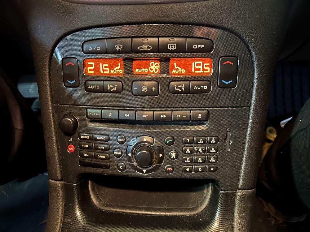 Radio cd nawigacja wyświetlacz komplet Peugeot 607 lift