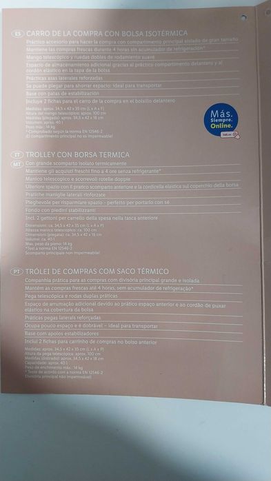 Carrinho de Compras com Bolsa Térmica