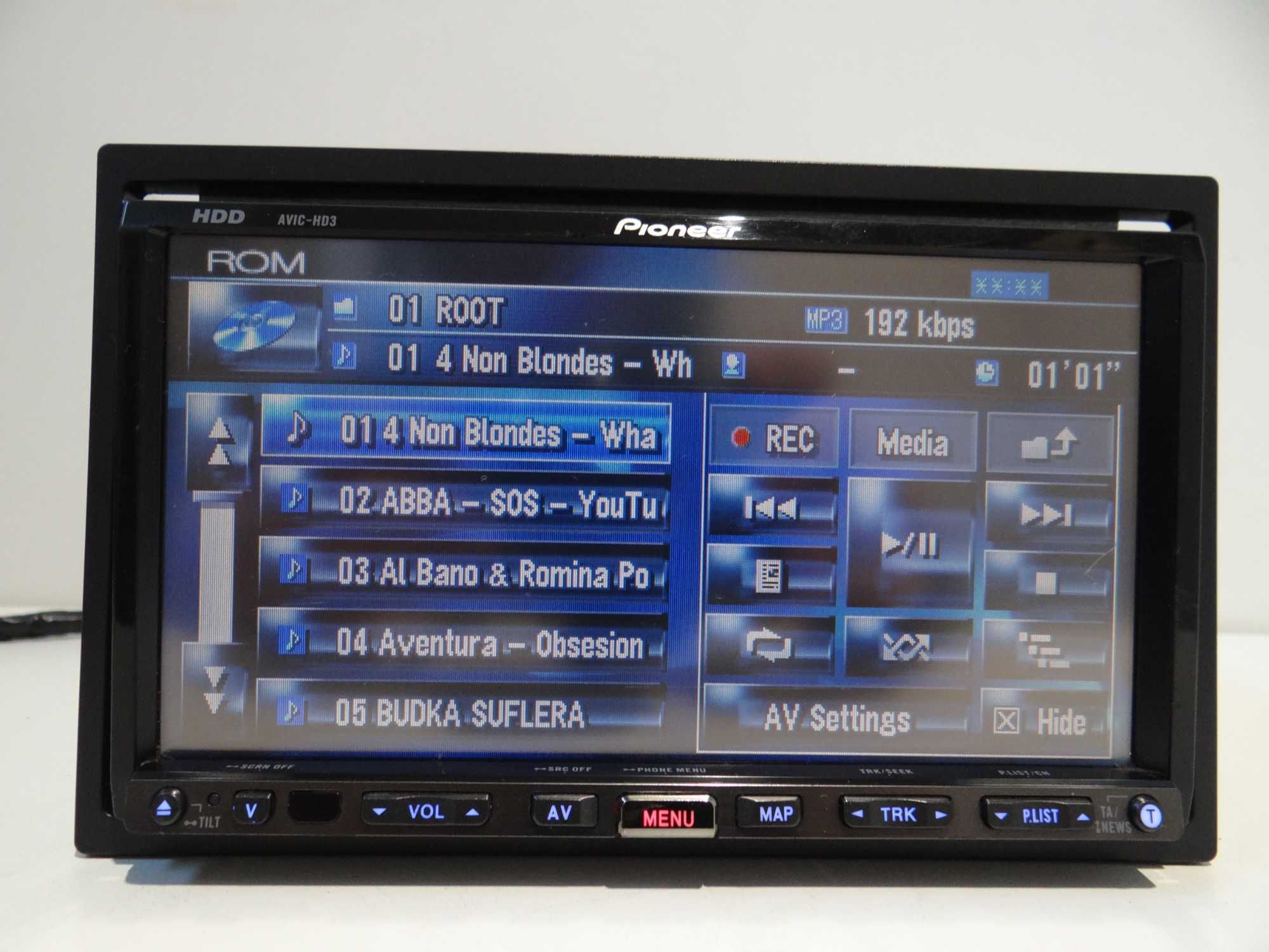 Radio samochodowe Pioneer AVIC-HD3*mikrofon*2din*DVD*navi*BT*nr45