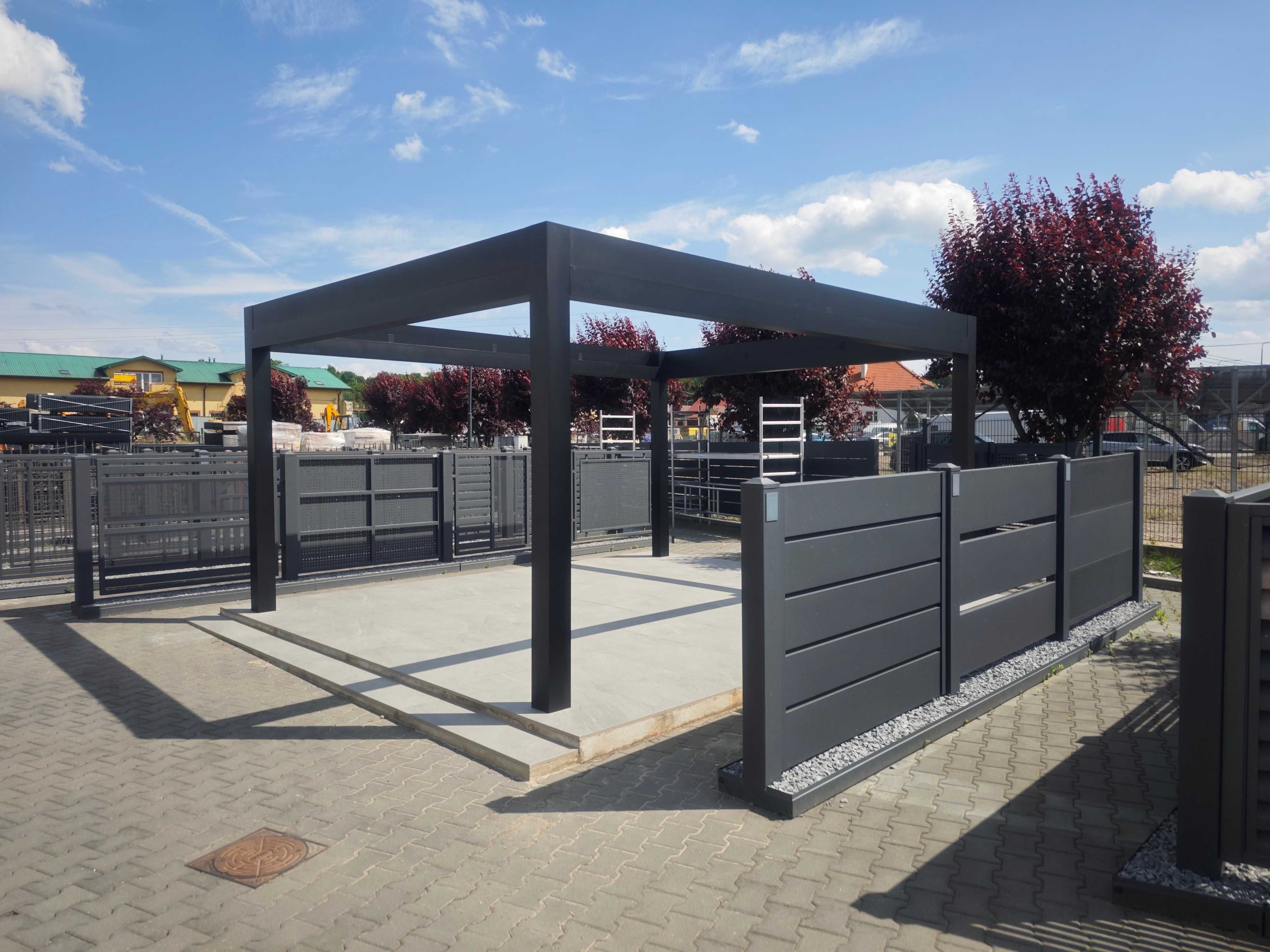 pergola ogrodowa konstrukcja aluminiowa masywna 5x4m, kolor RAL