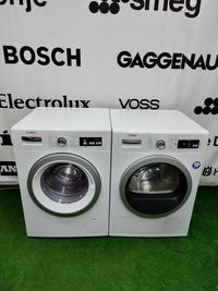 Комплект пральна і сушильна машина Bosch Serie 8, Heat-Pump, 9kg A+++