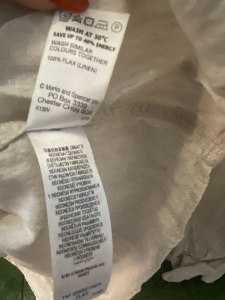 Рубашка 100% лён 48 Л MARKS SPENSER очень красивая