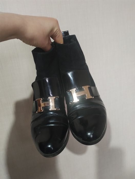 Ботинки шкіра замша