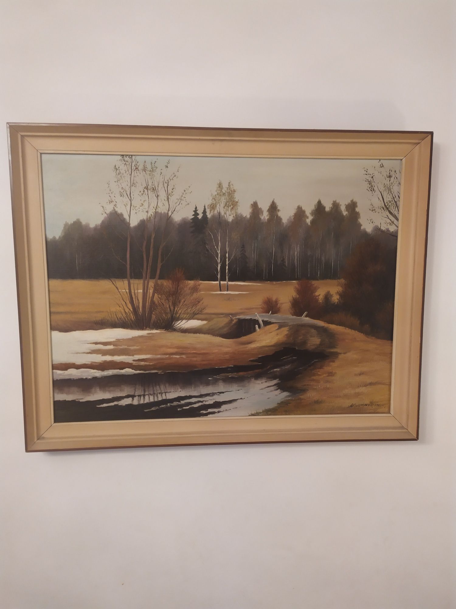 Obraz malowany ręcznie w ramie
