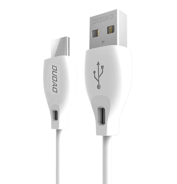 Dudao przewód kabel USB Typ C 2.1A 1m biały