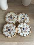 Podkladki pod kubki szklanki melamina rattan 4 sztuki handmade