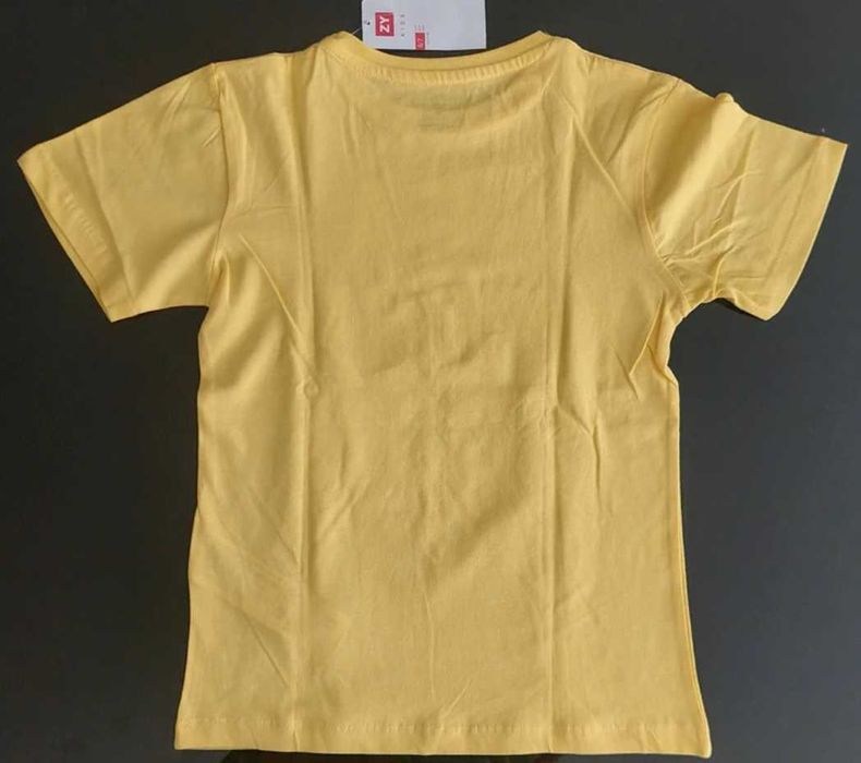 T-shirt manga curta, amarela, Zippy, 6-7 anos, NOVA e etiquetada