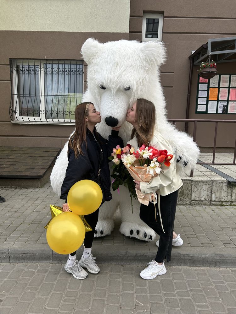 ведмідь Київ / мішка аніматор медведь белый Киев Пес патрон