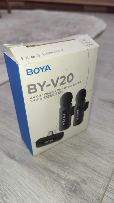 Професійний мікрофон Boya (BY-V20) usb-c, подвійний