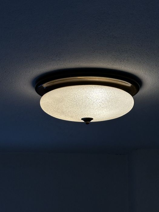 Candeeiro de teto vintage em latão