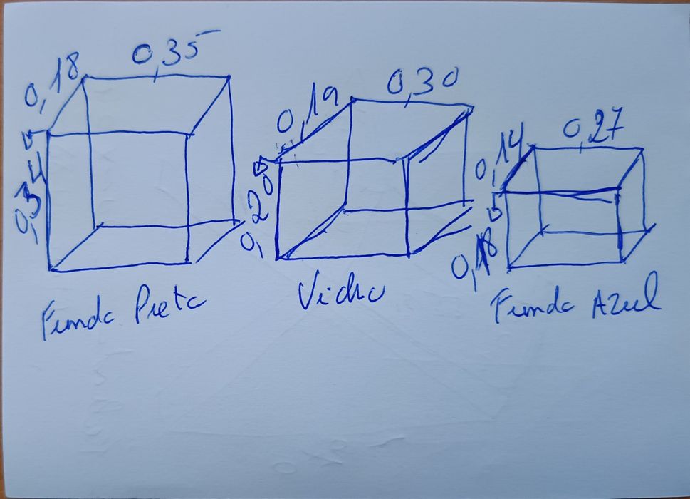 3 aquários várias medidas