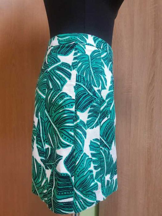 Spódniczka w palmy monstera rozm. XS-S bawełna