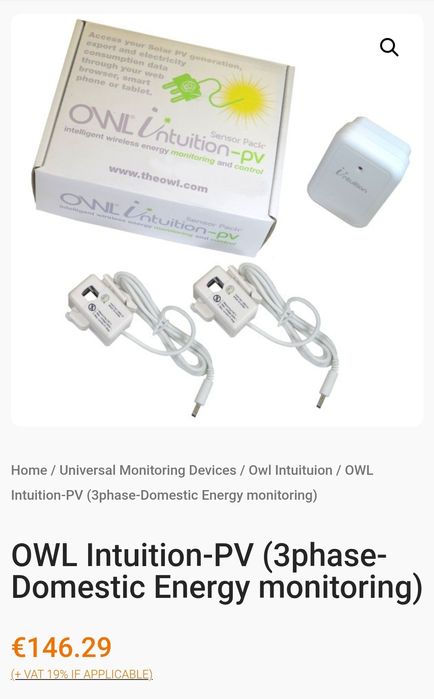 OWL Intuition - medidor consumo trifásico