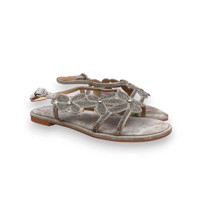 Sandały Alma En Pena r. 38 - delikatne zamszowe paski i kryształki